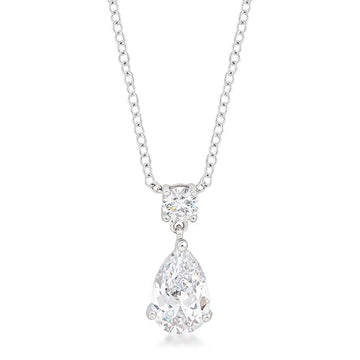 Chandelier Pear Cubic Zirconia Pendant